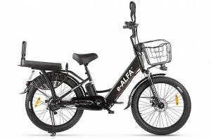 Электровелосипед Велогибрид GREEN CITY e-ALFA Fat (Черный-2151)