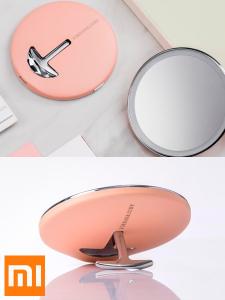 Зеркало для макияжа Xiaomi Led Lighted Makeup Mirror Pink с подсветкой и аккумулятором