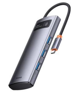 HUB разветвитель BASEUS Metal Gleam Series 4 в 1 Type-C (m) - 4xUSB3.0 (f)