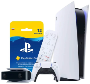 Игровая приставка Sony PlayStation 5 Digital Edition (джойстик, камера, ps+)