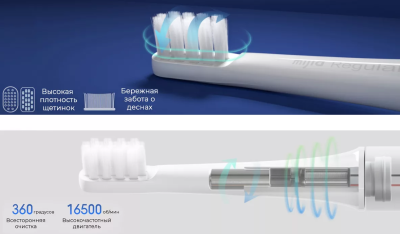 фото Электрическая зубная щетка Xiaomi Mijia Sonic Electric Toothbrush T100 Зелёный MES603 фото Электрическая зубная щетка Xiaomi Mijia Sonic Electric Toothbrush T100 Зелёный MES603