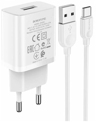 фото СЗУ Borofone BA52A + Кабель Type-C