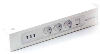 фото Сетевой фильтр Xiaomi Mi Power Strip Global 3xUSB XMCXB04QM (White)