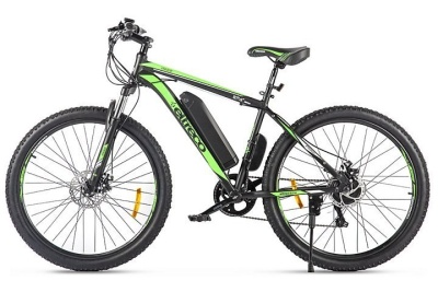 фото Электровелосипед Велогибрид Eltreco XT 600 D (Черно-зеленый-2383)