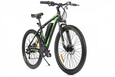 фото Электровелосипед Велогибрид Eltreco XT 600 D (Черно-зеленый-2383)