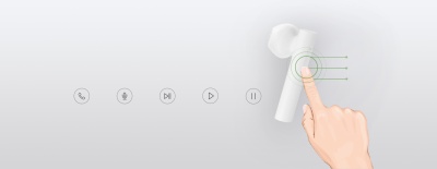 фото Беспроводные наушники Xiaomi Mi True WirelessEarphones 2 Basic (TWSEJ08WM) White