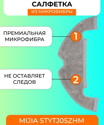 фото Сменная тряпка микрофибра для робот пылесоса Xiaomi Mijia (STYTJ05ZHM)