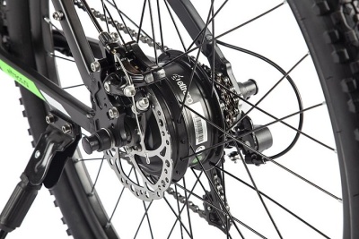 фото Электровелосипед Велогибрид Eltreco XT 600 D (Черно-зеленый-2383)