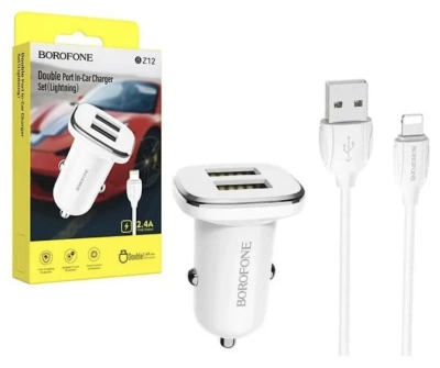 фото АЗУ Borofone\Maimi 12w 2.4a + кабель Lightning