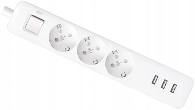 фото Сетевой фильтр Xiaomi Mi Power Strip Global 3xUSB XMCXB04QM (White)