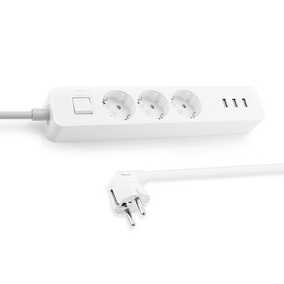 фото Сетевой фильтр Xiaomi Mi Power Strip Global 3xUSB XMCXB04QM (White)