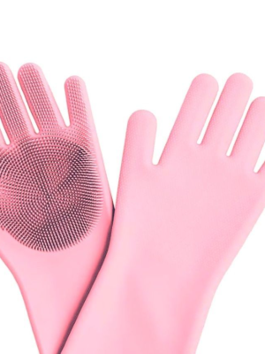 фото Перчатки для мытья посуды универсальные Xiaomi HO004 розовые