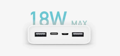 фото Внешний аккумулятор Xiaomi Power Bank 3 (20000 mAh, белый)