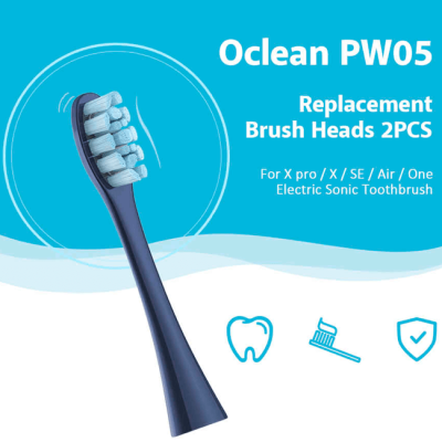 фото Набор сменных щеток-насадок Oclean PW05 Toothbrush Head for One/SE/Air/X/F1 Navy Blue (2шт/упаковка)