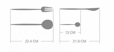 фото Столовые приборы Xiaomi Maison Maxx Stainless Steel Серебряный