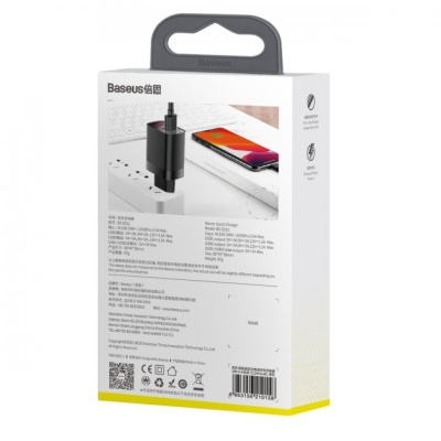 фото Зарядное устройство Baseus Mirror Lake Dual QC Digital Display quick Charger A+C EC, черный