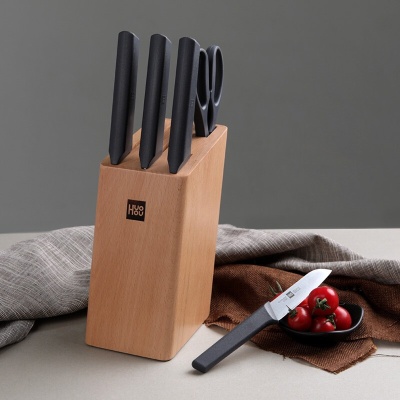 фото Набор ножей с подставкой Xiaomi Huo Hou Fire Kitchen Steel Knife Set youth ver
