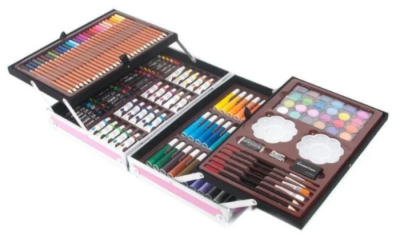 фото Набор для творчества и рисования "Пони", 147 предметов, юн художника, подарок для дев и мал в кейсе