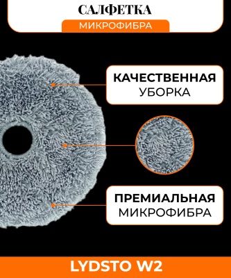 фото Для робота-пылесоса Xiaomi,Lydsto W2 : Сменная тряпка из микрофибры 4 штуки