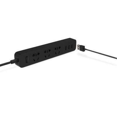 фото Удлинитель Xiaomi Mi Power Strip (3 розетки+3 USB, черный)