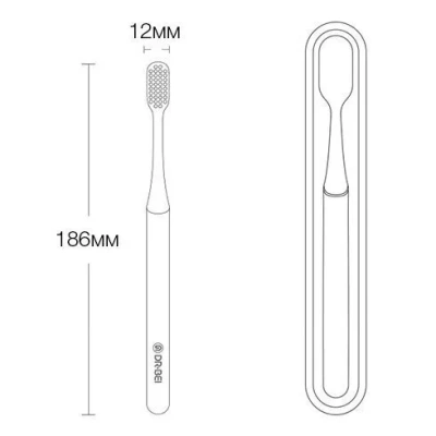 фото Зубная щетка Xiaomi Dr.Bei Bass Toothbrush Youth White белый (1шт)