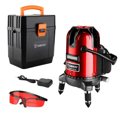 фото Лазерный уровень (нивелир) Deko LL57 в кейсе с аккумулятором