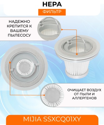 фото Воздушный фильтр для ручного пылесоса Mi Vacuum Cleaner mini SSXCQ01XY (2шт) original фото Воздушный фильтр для ручного пылесоса Mi Vacuum Cleaner mini SSXCQ01XY (2шт) original