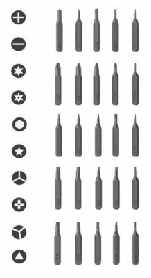 фото Отвертка электрическая 25в1 Xiaomi DUKA Е1 Electric Precisoon Screwdriver Set черная