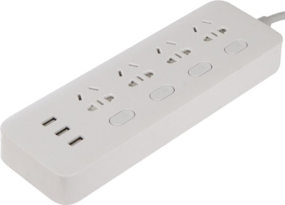 фото Удлинитель Xiaomi Mi Power Strip (4 розетки, 3 usb порта, 1.8м) Белый