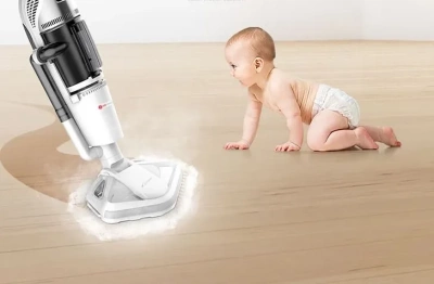 фото Многофункциональный пароочиститель пылесос Xiaomi Deerma Steam Mop & Vacuum Cleaner White (DEM-ZQ990)