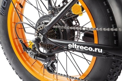 фото Электровелосипед Велогибрид VOLTECO CYBER (Черно-оранжевый-2170)