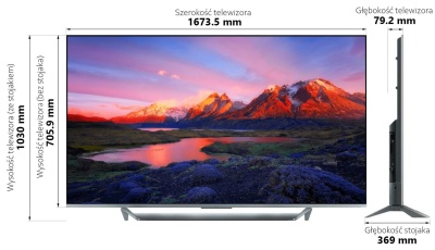 фото 75" (190 см) Телевизор LED Xiaomi Mi TV Q1 75 серебристый